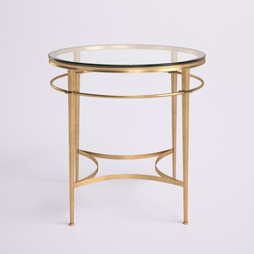 Etta Avenue™ Genevieve 24'' Tall Glass End Table & Reviews Wayfair